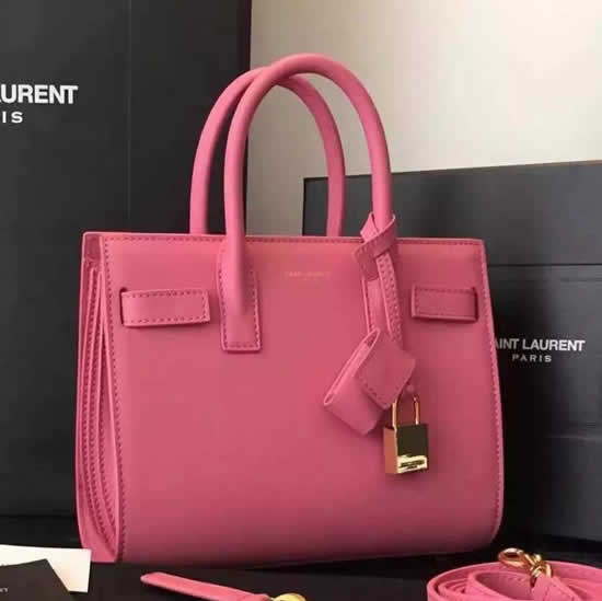 Replica Saint Laurent Nano Sac De Jour Bag In Pink Leather